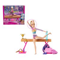 Muñeca Barbie gimnasta 10 piezas set profesional