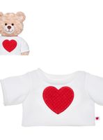 Polerón Sherpa Bco Corazón Rojo Build-A-Bear