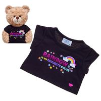 Polera Negra Arcoiris Build-A-Bear