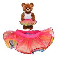 Tutú arcoíris Build a Bear con lentejuelas brillantes
