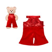 Enterito rojo Build A Bear sin mangas de lentejuelas
