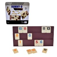 Juego de mesa clásico Rummy en caja metálica