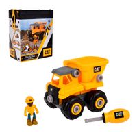 Excavadora armable CAT para construcción con figura y