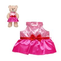 Vestido Build a Bear San Valentín rosa y rojo