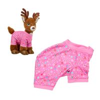 Pijama Build a Bear rosado dulces navideños para peluche