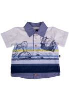 Polera Bebe Niño Celeste Pillin