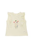 Polera Manga Corta Bebe Niña Amarillo Pillin