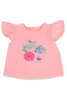 Polera Manga Corta Bebe Niña Rosado Pillin