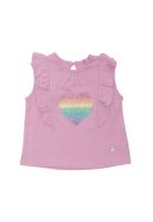 Polera Manga Corta Bebe Niña Lavanda Pillin