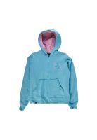 Poleron con Capucha Niña Turquesa Pillin