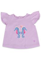 Polera Manga Corta Bebe Niña Lila Pillin