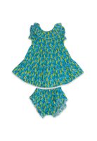 Vestido Bebe Niña Turquesa Pillin