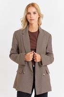 Blazer Pied De Poule Café Nicopoly