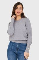 Sweater Básico Perlas Gris Nicopoly