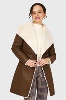 Chaqueta Ecocuero/Tipo Piel Café Nicopoly