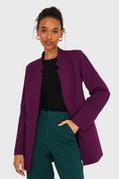 Blazer Cuello Mao Morado Nicopoly