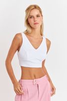 Crop Top Jaspeado Blanco Nicopoly