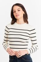 Sweater Rayas Blanco Invierno Nicopoly