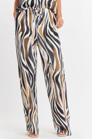 Pantalón Estampado Cebra Café Nicopoly
