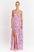 Vestido Largo Floreado Rosado Nicopoly