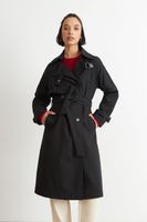 Trench Clásico Doble Botonadura Negro Nicopoly
