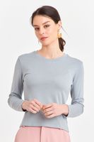 Polera Manga Larga Cuello Redondo Azul Nicopoly