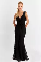 Vestido Encaje Sirena Negro Nicopoly