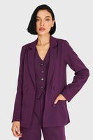 Blazer Básico De Tope Morado Nicopoly