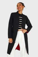 Blazer Largo De Tope Negro Nicopoly