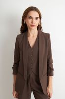 Blazer Manga 3/4 Ajustado con Solapas Mocca Nicopoly