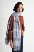 Bufanda Cuadrillé Grande Celeste Nicopoly