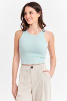 Top Sin Mangas Acanalado Celeste Nicopoly