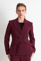 Blazer Cinturón Burdeo Nicopoly