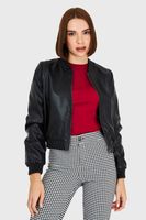 Bomber Ecocuero Negro Nicopoly