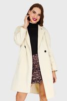 Abrigo Hombros Caídos Blanco Invierno Invierno Nicopoly