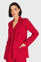 Blazer Básico De Tope Rojo Nicopoly
