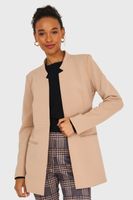 Blazer Cuello Mao Khaki Nicopoly