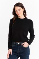 Sweater Básico Cuello Redondo Negro Nicopoly