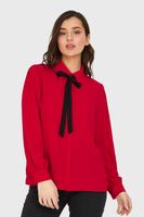Blusa Con Lazo Desmontable Rojo Nicopoly