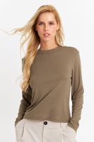 Polera Cuello Redondo Café Nicopoly