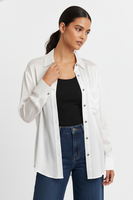 Camisa Satinada Transparente Blanco Nicopoly