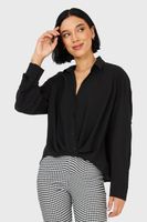 Camisa Manga Ajustable Negro Nicopoly