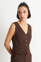 Gilet 4 Botones Café Nicopoly