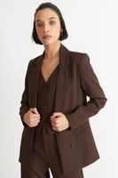 Blazer Básico de Tope Café Nicopoly