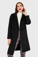 Abrigo Hombros Caídos Negro Nicopoly