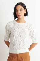 Polera Manga Corta de Hilo Blanco Nicopoly