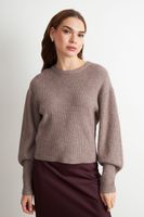 Sweater Jaspeado Cuello Redondo Khaki Nicopoly