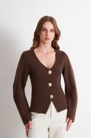 Cárdigan Manga Globo Café Nicopoly