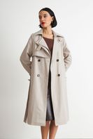 Trench Clásico Doble Botonadura Beige Nicopoly
