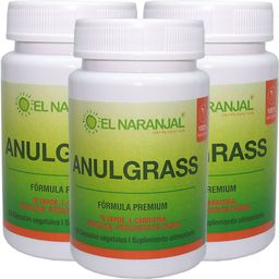 ANULGRASS TE VERDE L-CARNITINA SPIRULINA PICOLINATO DE CROMO 60 CAPSULAS  VEGETALES - 600 MG - 3 PACK